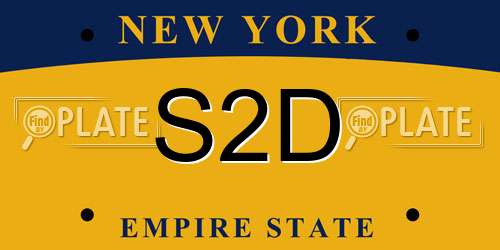 S2D New York License Plate