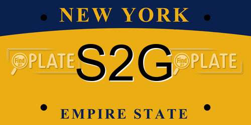 S2G New York License Plate