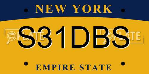 S31DBS New York License Plate