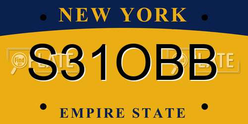 S31OBB New York License Plate