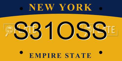 S31OSS New York License Plate