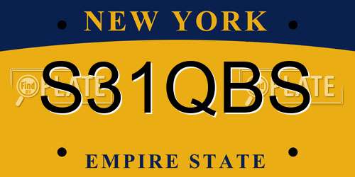 S31QBS New York License Plate