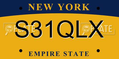 S31QLX New York License Plate