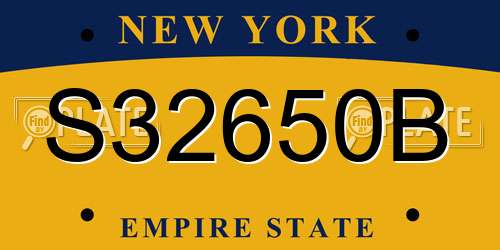 S32650B New York License Plate