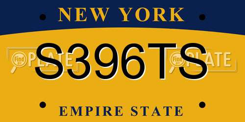 S396TS New York License Plate