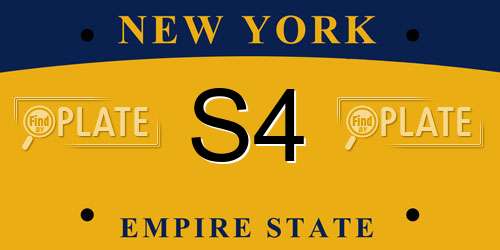 S4 New York License Plate
