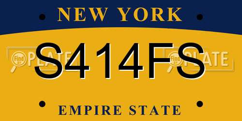 S414FS New York License Plate