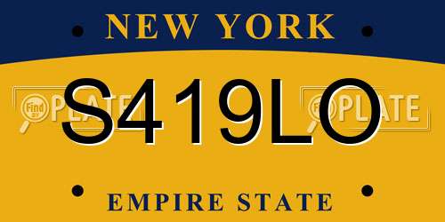 S419LO New York License Plate