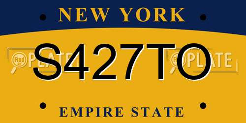 S427TO New York License Plate