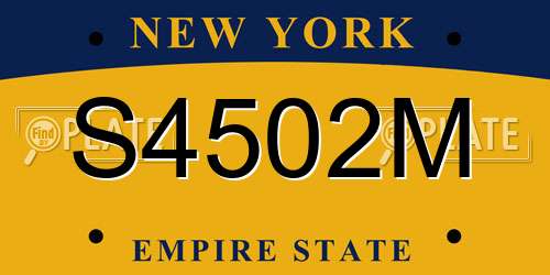 S4502M New York License Plate
