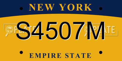 S4507M New York License Plate