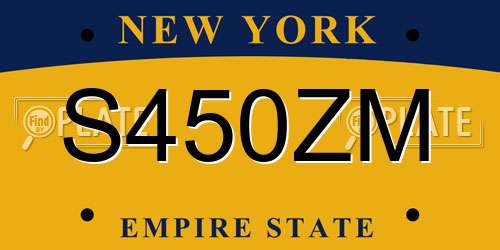 S450ZM New York License Plate