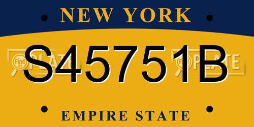 S45751B New York License Plate