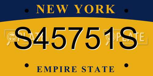 S45751S New York License Plate