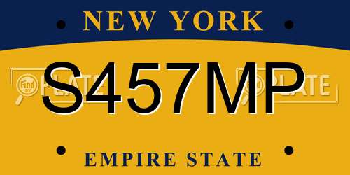 S457MP New York License Plate
