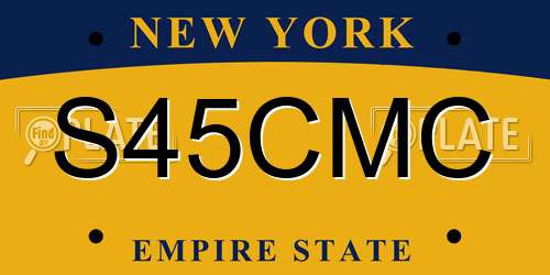 S45CMC New York License Plate