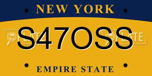 S47OSS New York License Plate