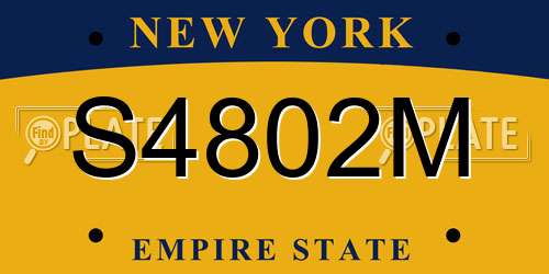 S4802M New York License Plate