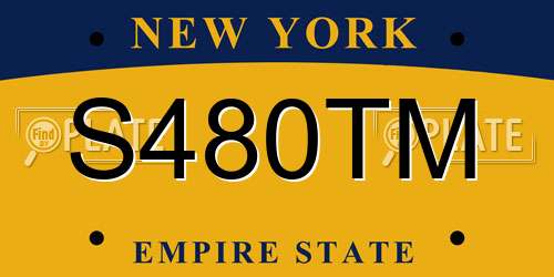 S480TM New York License Plate