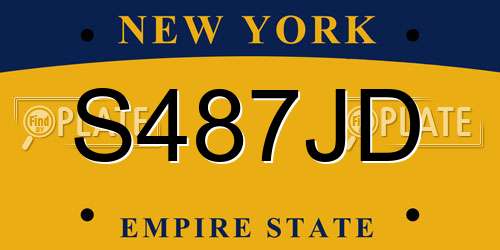 S487JD New York License Plate