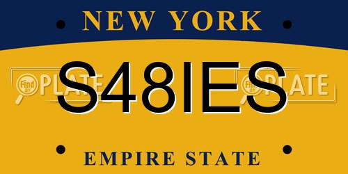 S48IES New York License Plate