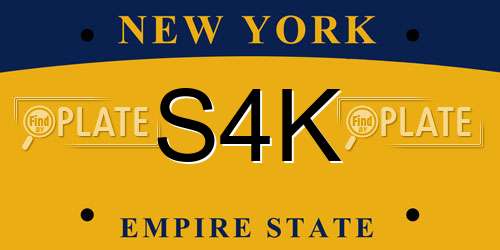 S4K New York License Plate