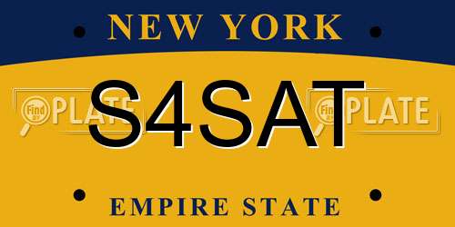 S4SAT New York License Plate