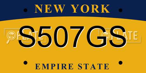 S507GS New York License Plate