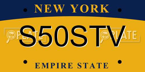 S50STV New York License Plate