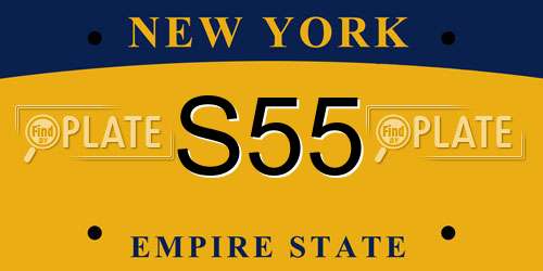 S55 New York License Plate