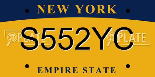 S552YC New York License Plate