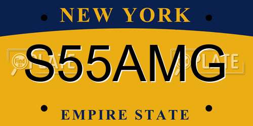 S55AMG New York License Plate