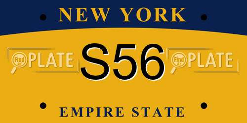 S56 New York License Plate