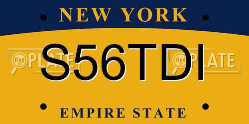 S56TDI New York License Plate