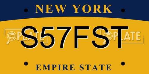 S57FST New York License Plate
