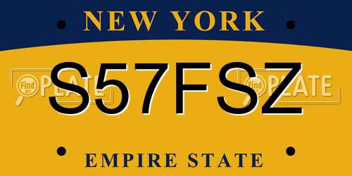 S57FSZ New York License Plate