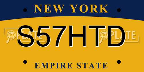 S57HTD New York License Plate