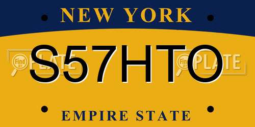 S57HTO New York License Plate