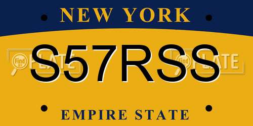 S57RSS New York License Plate