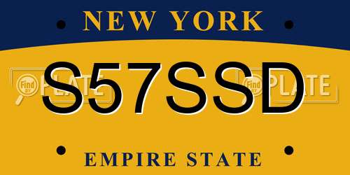 S57SSD New York License Plate