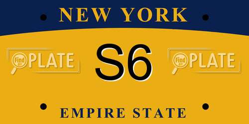 S6 New York License Plate