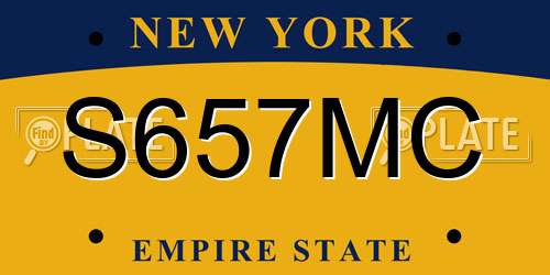 S657MC New York License Plate