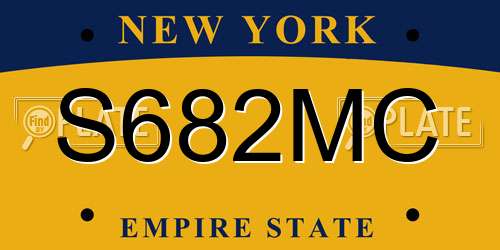S682MC New York License Plate