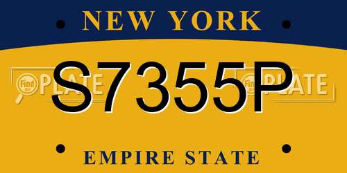 S7355P New York License Plate