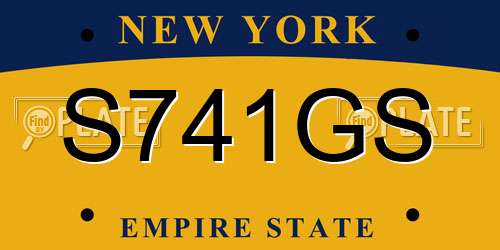 S741GS New York License Plate