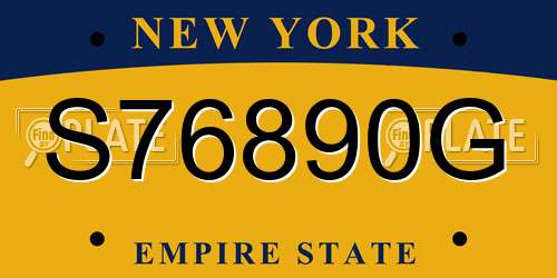 S76890G New York License Plate
