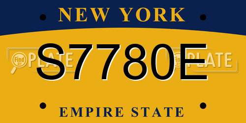 S7780E New York License Plate