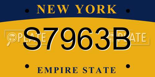S7963B New York License Plate