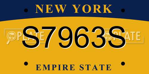 S7963S New York License Plate