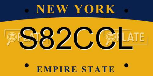 S82CCL New York License Plate